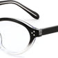 Black to Clear Gradient / 49 Millimeters | B0GV3XNL3J | FEISEDY Oval Cat Eye Blue Light Blocking Glasses for Women Clear Lens B0395