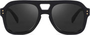 Black Frame & Gray Lens / 53 Millimeters | B09KTYDYXV | FEISEDY Aviator Sunglasses For Women Men Square Chunky Trendy Eyewear B2846