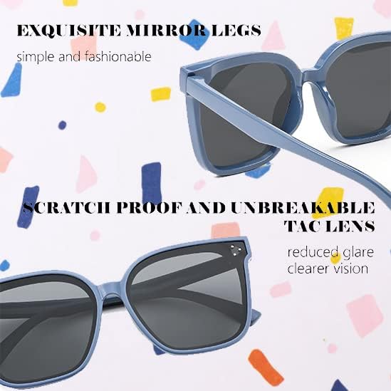 ÉÌƷͼƬ 13 | B0B3WPR65R | FEISEDY Kids Polarized Square Sunglasses for Boys Girls Vintage Shades UV Protection Trendy Classic Style Sun Glasses B2316
