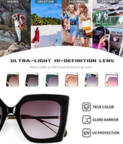 ÉÌƷͼƬ 98 | B08HVPGJW5 | FEISEDY Sunglasses Womens Trendy, Oversized Square Shades, Pearl Inlay Cat Eye Frame UV400 Protection B2625