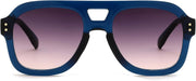 Blue Frame & Blue Pink Lens / 53 Millimeters | B0GXPBTJKQ | FEISEDY Aviator Sunglasses For Women Men Square Chunky Trendy Eyewear B2846