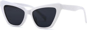 White / 54 Millimeters | B0CYZ9LMP7 | FEISEDY Retro Cat Eye Sunglasses for Women UV400 Protection Small Vintage Chic Shades B0132