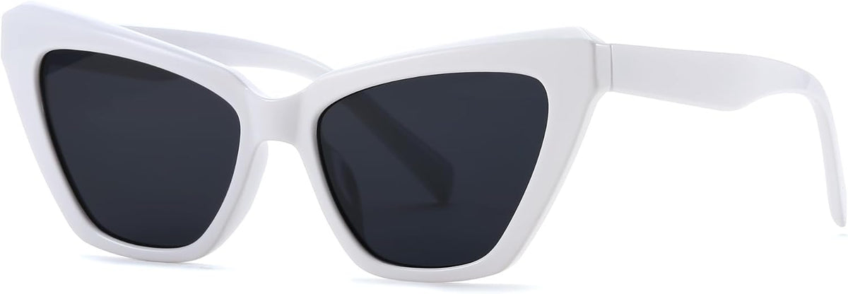 White / 54 Millimeters | B0CYZ9LMP7 | FEISEDY Retro Cat Eye Sunglasses for Women UV400 Protection Small Vintage Chic Shades B0132