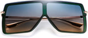 ÉÌƷͼƬ 16 | B097CVFDZT | FEISEDY Flat Top Oversized Shield Sunglasses Women Men Square Fashion Rimless Shades UV400 B2784