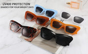 ÉÌƷͼƬ 4 | B09TFBWQ5G | FEISEDY Retro Square Cat Eye Sunglasses Jelly Colored Women Men 90s B2902