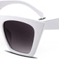 White / 52 Millimeters | B07RHR2FJY | FEISEDY Vintage Square Cat Eye Sunglasses Women Trendy Cateye Sunglasses B2473