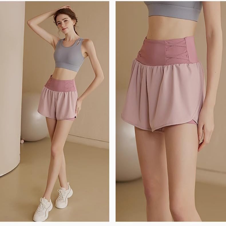 商品图片 13 | B0GKNCVR6B | Women's 2-in-1 Running Shorts Workout Yoga Short with Liner & Phone Pocket, Quick-Dry Gym Tennis Pants for Women