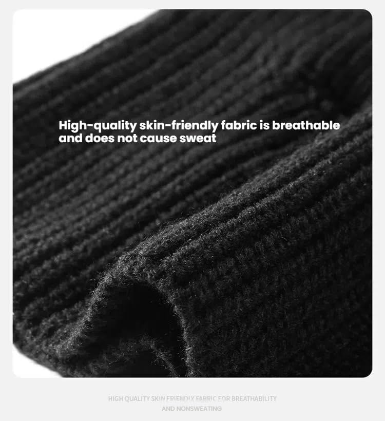 商品图片 5 | B0FSQN1WM5 | 2 in 1 Balaclava Face Mask Beanie Hat - Knitted Beanie for Men Women Winter Warm Full Face Cover Ski Mask for Outdoor Sports