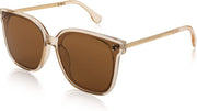 005 Champagne | Tea Lens / 63 Millimeters | B0BB29K95D | FEISEDY Sunglasses Womens, Oversized Retro Square Polarized Sunglasses, Trendy Shades UV400 B2901