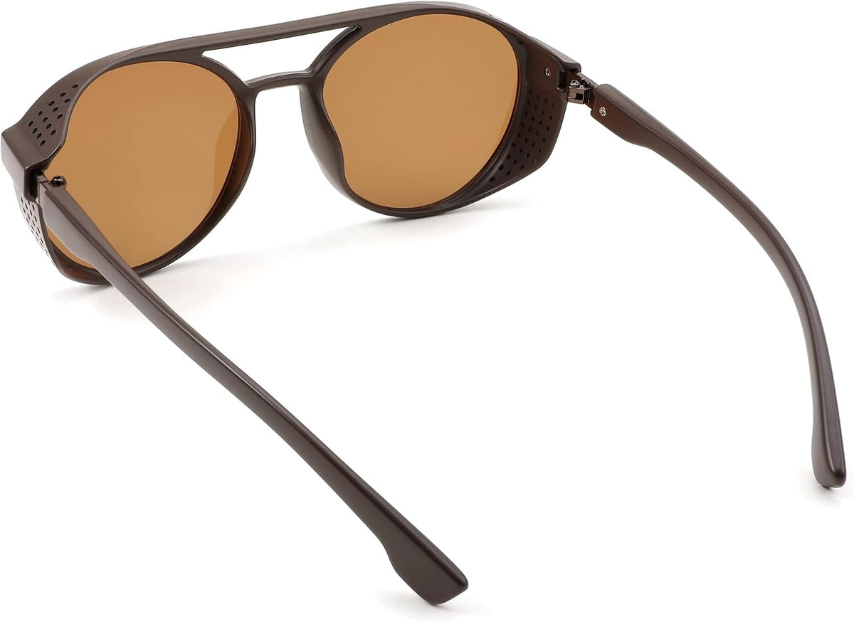 ÉÌƷͼƬ 26 | B0B6HWK6X1 | FEISEDY Classic Steampunk Sunglasses for Men Women Retro Round Gothic Shades Eyewear UV400 Protection B2957