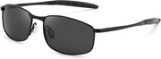 Black / 58 Millimeters | B0GLFSZ4WW | FEISEDY Rectangle Polarized Square Sunglasses for Men Women B2444