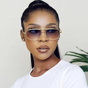 ÉÌƷͼƬ 24 | B09XDVK9DG | FEISEDY Retro Trendy Aviator Sunglasses Women Men 90s Small Vintage Glasses Stylish Gold Metal Oval Sunglasses B2906