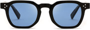 Black Frame Blue Lens / 45 Millimeters | B0H83DD892 | FEISEDY Retro Thick Polarized Square Sunglasses for Women Men B0458