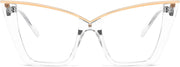 Transparent / 50 Millimeters | B0G378LLZR | FEISEDY Fashion Cat Eye Blue Light Blocking Glasses for Women Fake Retro Eyeglasses Oversized Stylish Eyewear Frame B0240