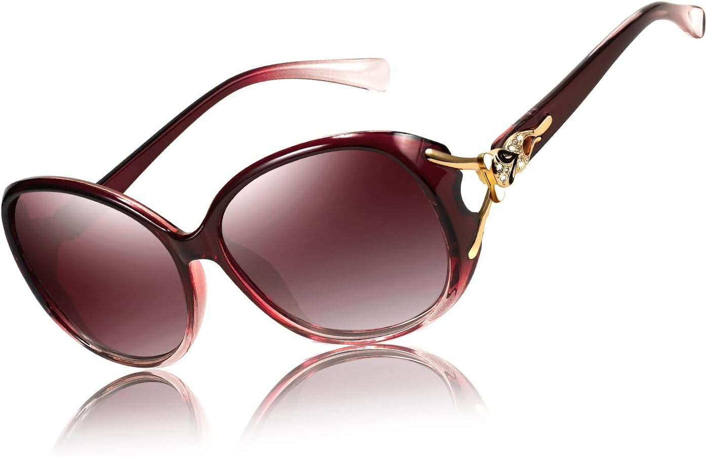 Wine / 58 Millimeters | B08S6RKTHJ | FEISEDY Oversized Polarized Sunglasses Women Men Large Shades B2730