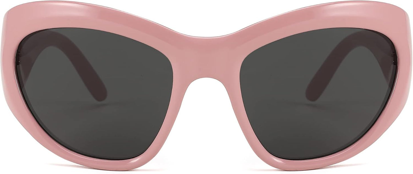 商品图片 26 | B0BQBWYZF6 | FEISEDY Trendy Y2k Sunglasses Women Men Oversized Shield Sunglasses Fashion Wrap Around Futuristic Glasses B2359