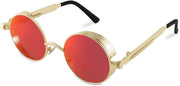 Gold/Red Mirrored / 1.9 Inches | B09LV9FNDP | FEISEDY Retro Gothic Steampunk Sunglasses For Men Women