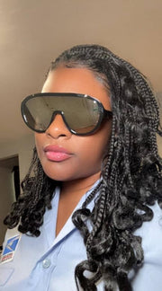 ÉÌƷͼƬ 53 | B085PPHWTZ | FEISEDY Retro Oversized Sunglasses Women Men One Piece Frame B2580