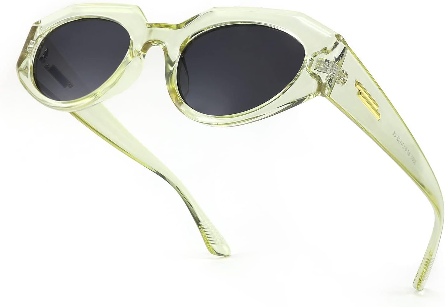 商品图片 2 | B091KBCJYG | FEISEDY Trendy Irregular Sunglasses for Women Retro Rectangle Narrow Frame Sun Glasses B2754