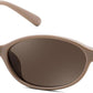 Khaki/Brown / 54 Millimeters | B0F47PT2SP | FEISEDY Retro Oval Cat Eye Sunglasses for Women 90s Narrow Lightweight Shades Y2k Trendy Sunnies B0257