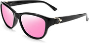 Pink / 55 Millimeters | B07V5J2F72 | FEISEDY Women Vintage Polarized Sunglasses Lady Elegant Cateye Sun Glasses B2476