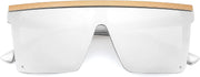 ÉÌƷͼƬ 32 | B09H6XXSDN | FEISEDY Oversized Sunglasses Mens Womens Flat Top Square Trendy Visor Shades UV400 B2470
