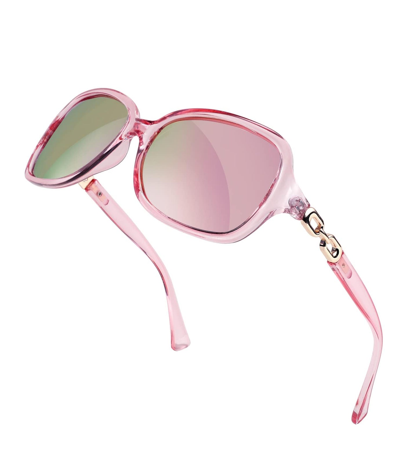 FEISEDY Womens Polarized Sunglasses Square Wraparound Shades UV400 Mirrored Trendy Sun Glasses for Women B2526