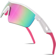 White- Pink / 125 Millimeters | B0BFPJYWDN | FEISEDY Kids Polarized Sports Sunglasses, TR90 UV400 Baseball Cycling