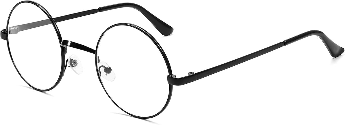 商品图片 5 | B0DSPCTJN4 | FEISEDY Metal Round Glasses for Men Women Retro Nerd Eyeglasses Classic Clear Lens Frame Costume Accessories B0275