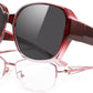 Gradient Red Frame & Black Lens / 59 Millimeters | B0CPJ9RFS5 | FEISEDY Fit Over Glasses Sunglasses Polarized for Women Sunglasses Over Prescription Glasses Oversized UV Protection B1114
