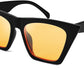 Yellow / 52 Millimeters | B09H3X54Y7 | FEISEDY Vintage Square Cat Eye Sunglasses Women Trendy Cateye Sunglasses B2473