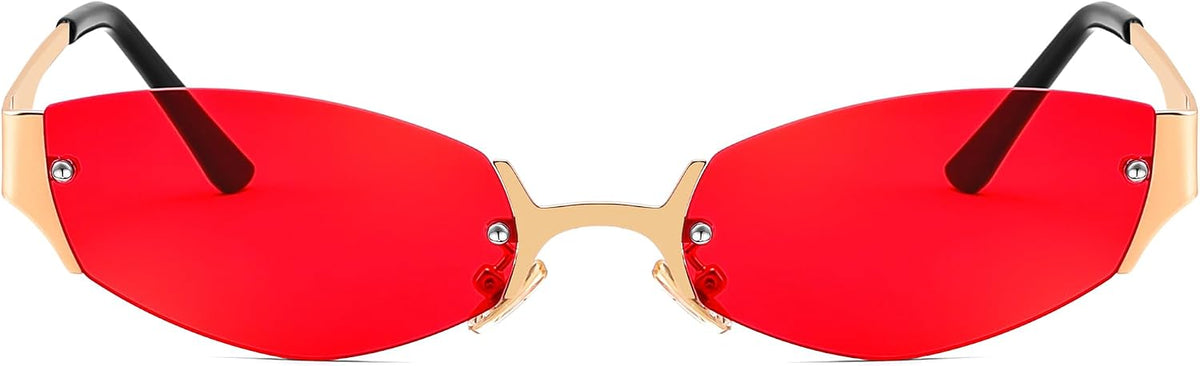 ÉÌƷͼƬ 10 | B0CHYTCP8J | FEISEDY Retro Oval Sunglasses Women Men Y2K Fashion Designer Cosplay Glasses Party Accessories B2376