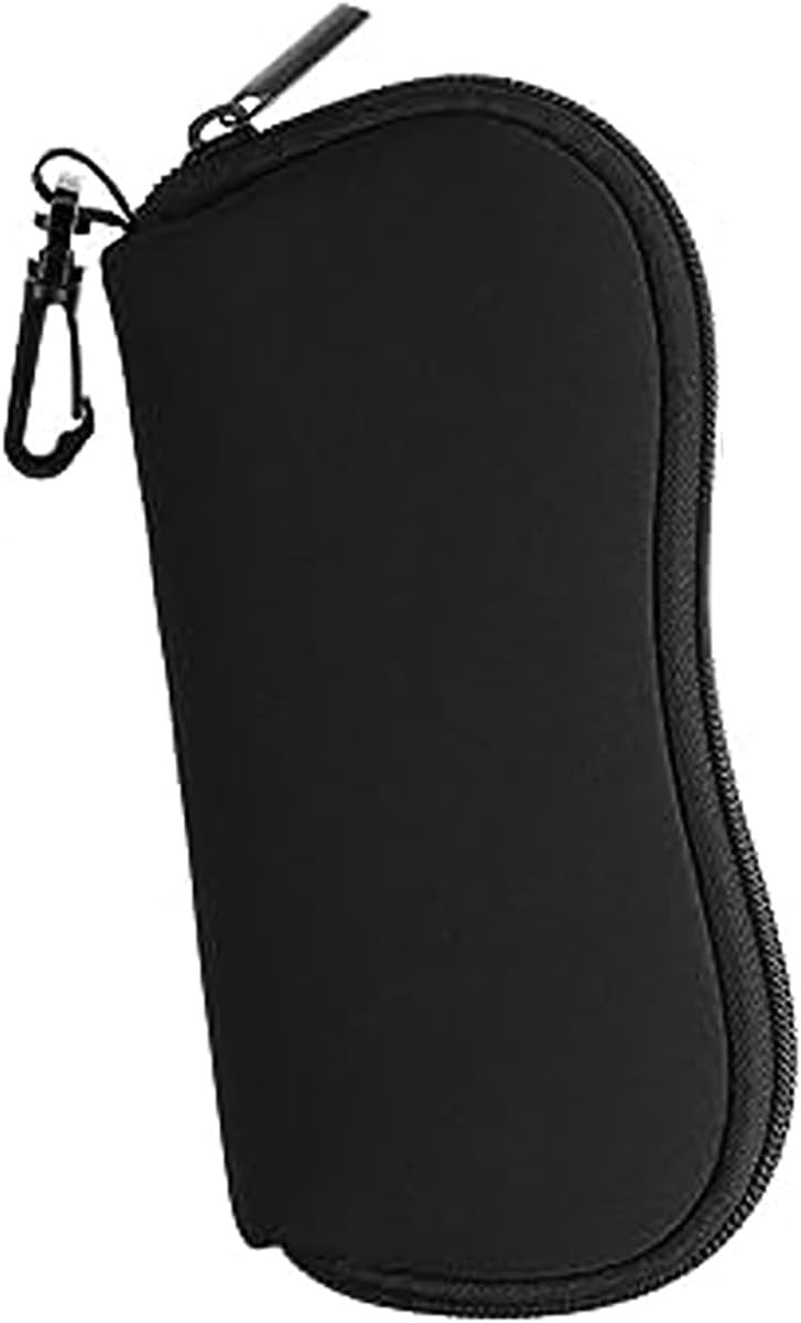 Black | B0DQ7JKFM1 | Black Sunglasses Soft Case Ultra Light Polyester Zipper Eyeglass Case for Men Women