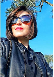 ÉÌƷͼƬ 5 | B07M9V125F | FEISEDY Polarized Vintage Sunglasses American Womens Square Jackie O Cat Eye Sunglasses B2451