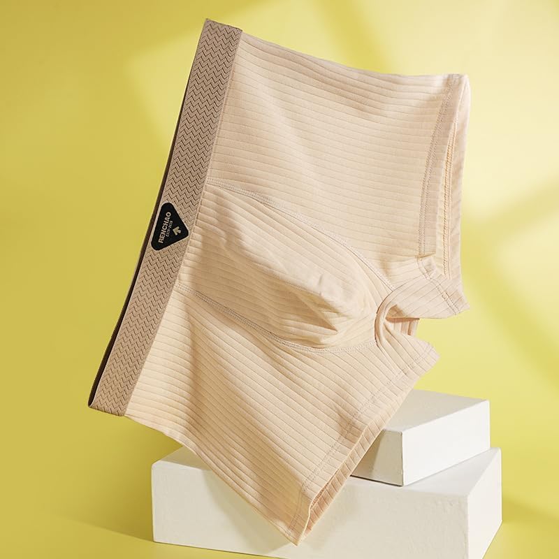 商品图片 3 | B0FV7BP1XT | Mens Underwear Cotton Boxer Shorts - Breathable Soft Comfortable Boxers for Men with Striped Texture