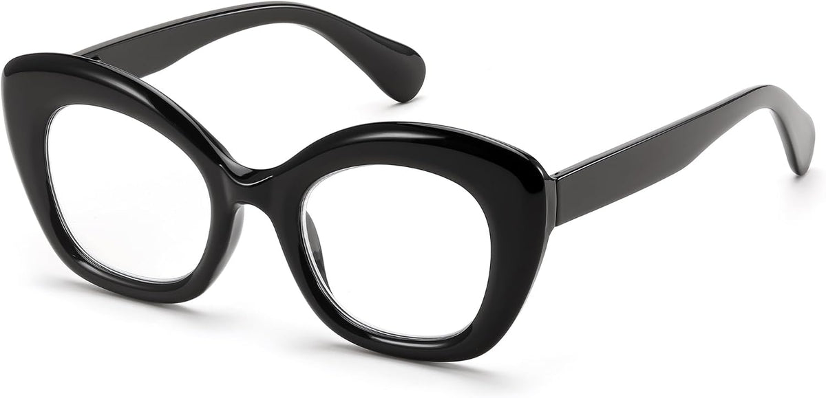 Black / 1.5 x | B0D93W7D66 | FEISEDY Reading Glasses for Women Fashion Cat Eye Blue Light Blocking Glasses Anti- Glare Digital Eyestrain Readers B0139