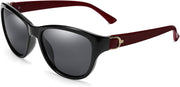 Black-tea / 55 Millimeters | B07RHR5FPW | FEISEDY Women Vintage Polarized Sunglasses Lady Elegant Cateye Sun Glasses B2476