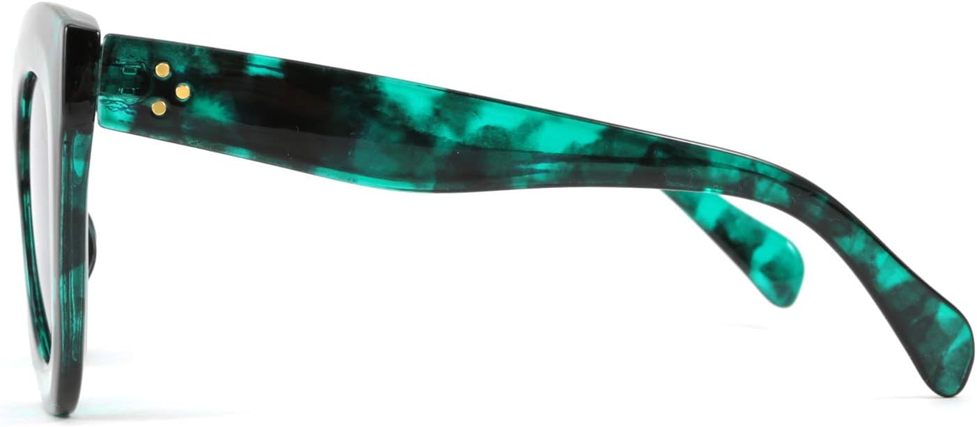 商品图片 10 | B083TZVTXV | FEISEDY Retro Oversized Square Horn Sunglasses Semi Cat Eye Butterfly Glass Big Thick Bold Frame B2572