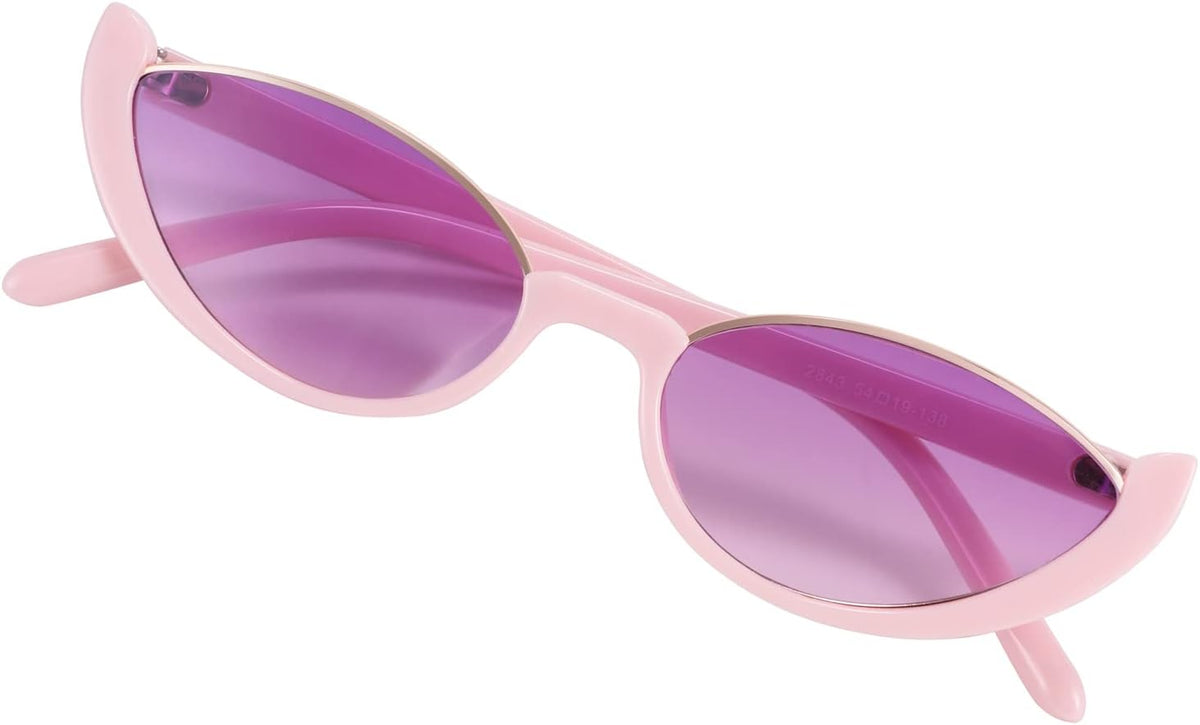Pink / 52 Millimeters | B09P86VS4F | FEISEDY Fashion Small Cat Eye Sunglasses for Women Retro Trendy Cool Sun Glasses B2864