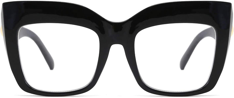 Black / 2.0 x | B08HN3Q84Q | FEISEDY Women's Square Oversized Blue Light Filtering Reading Glasses B2627