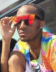 ÉÌƷͼƬ 15 | B08DY1CW9T | FEISEDY Mirrored Rimless Sunglasses One Piece Lens Reflective Sunglasses for Women Men B2647