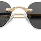 商品图片 27 | B0CY2Q4VW1 | FEISEDY Rimless Sunglasses Y2K Retro Small Narrow Rectangle Shades B2643