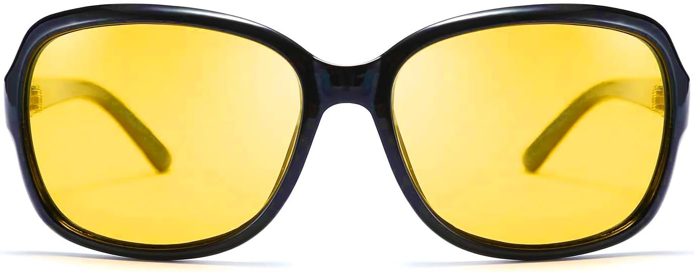 商品图片 41 | B081YY5RM3 | FEISEDY Classic Womens Night Glasses Driving Anti Glare Wrap Around Yellow Sunglasses B2548