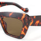 Leopard / 61 Millimeters | B09TFCLL1Z | FEISEDY Retro Square Cat Eye Sunglasses Jelly Colored Women Men 90s B2902