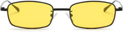 ÉÌƷͼƬ 40 | B079L1KYF3 | FEISEDY Vintage Small Rectangle Sunglasses Women Men Retro Trendy Square Metal Frame Sun Glasses B2295