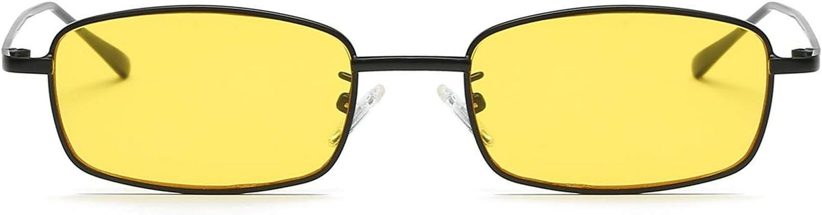 ÉÌƷͼƬ 40 | B079L1KYF3 | FEISEDY Vintage Small Rectangle Sunglasses Women Men Retro Trendy Square Metal Frame Sun Glasses B2295