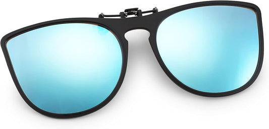 Blue Silver Lens / 54 Millimeters | B093SVGRT2 | FEISEDY Cat Eye Polarized Clip-On Sunglasses Men Women over Glasses Driving Outdoor B2764