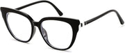 Black / 50 Millimeters | B0D5XR8LDQ | FEISEDY Cat Eye Blue Light Blocking Glasses for Women Anti Eyestrain & UV B0182