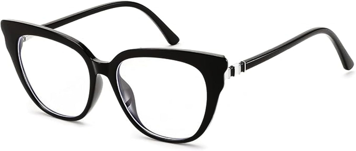 Black / 50 Millimeters | B0D5XR8LDQ | FEISEDY Cat Eye Blue Light Blocking Glasses for Women Anti Eyestrain & UV B0182