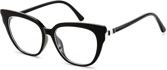 Black / 50 Millimeters | B0D5XR8LDQ | FEISEDY Cat Eye Blue Light Blocking Glasses for Women Anti Eyestrain & UV B0182
